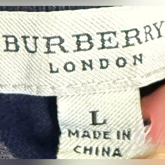 Burberry London Navy Polo Shirt 👕 Classic Logo | Men’s L (Slim Fit) Cotton - Picture 2 of 14